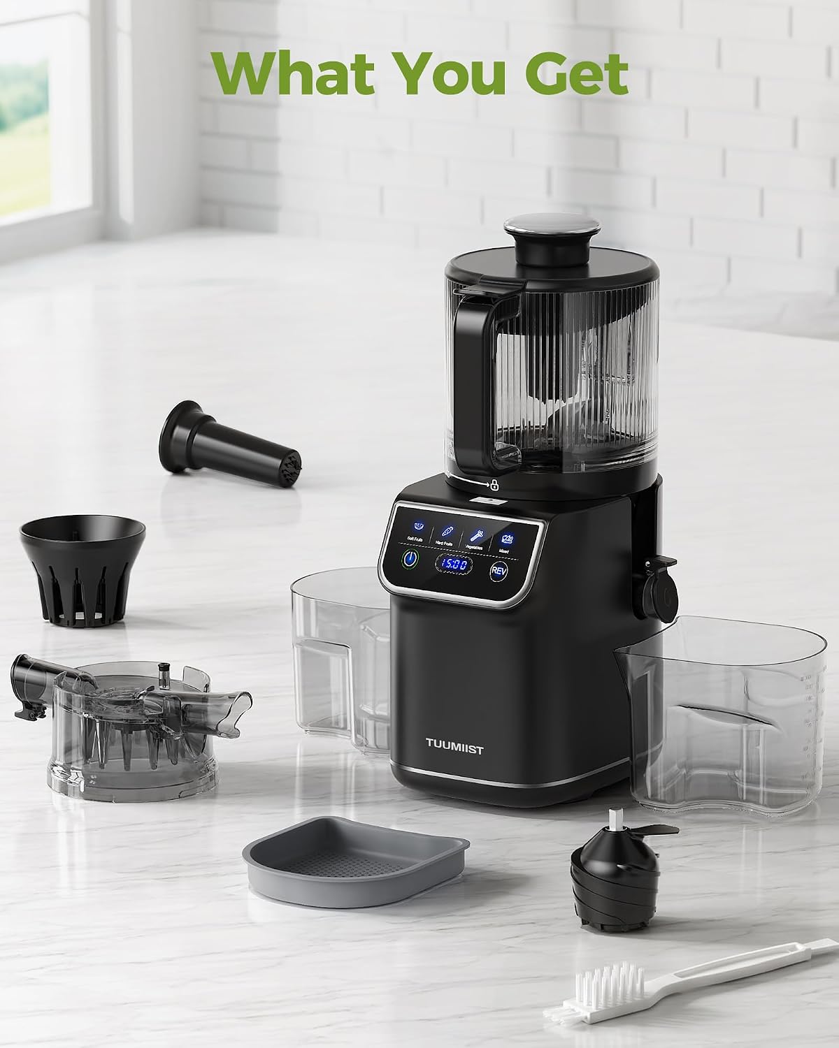 Hopper and Pusher Replacement Parts Set for TUUMIIST Juicers