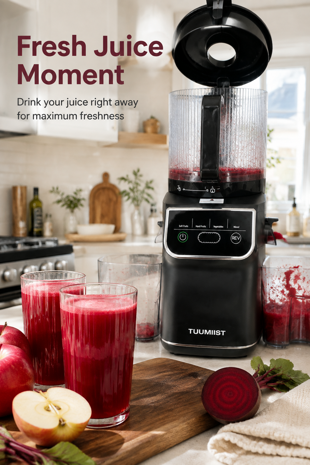 TUUMIIST Smart Touch juicer and touch screen controls