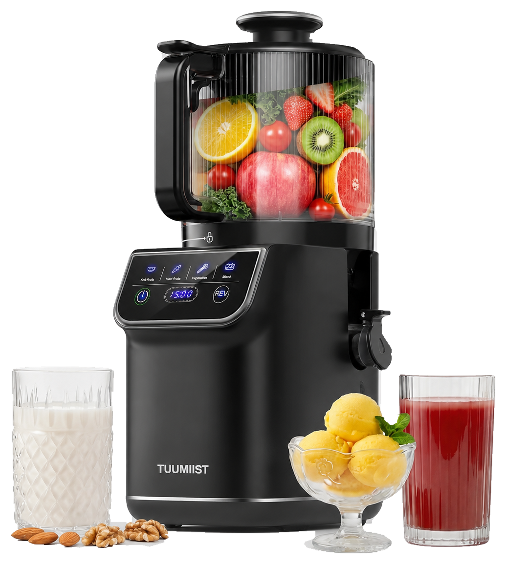 TUUMIIST 880 Smart Touch cold press juicer with juice, nut milk and sorbet
